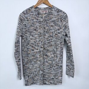 Dolan Left Coast Collection XS Tweed Cardigan Jacket‎ Full Zip Layering Piece